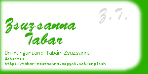 zsuzsanna tabar business card