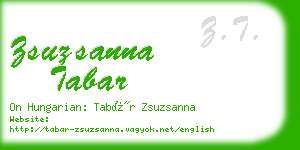 zsuzsanna tabar business card